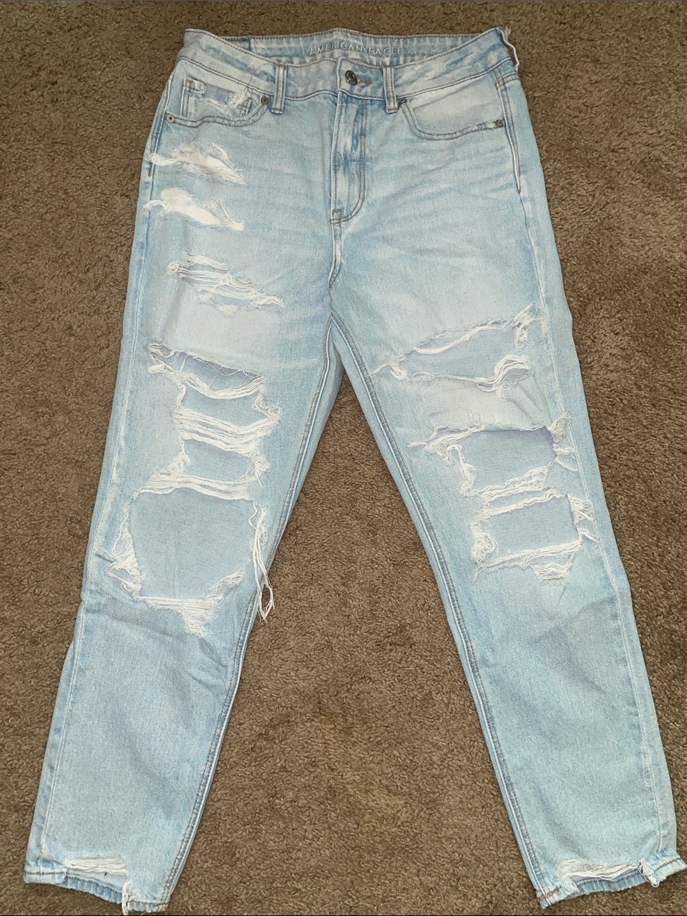 American Eagle Outfitters Light Blue High-Waist Jeans